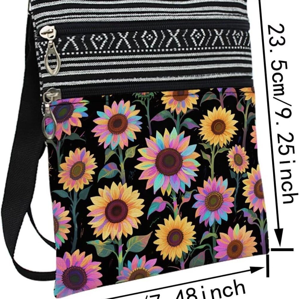 Crossbody Bag Ethnic Pattern Polyester Small Orga… - image 2